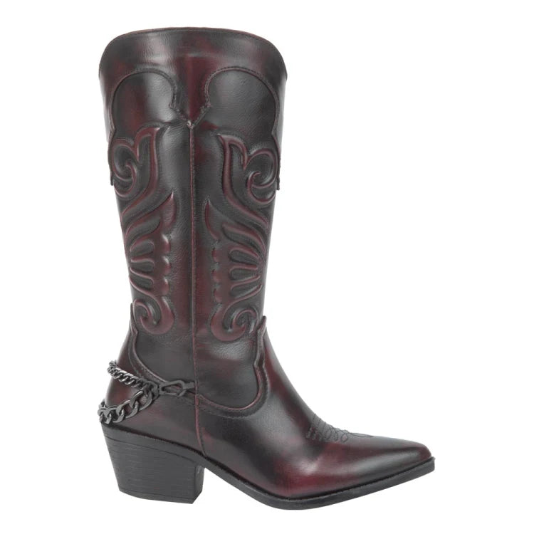 Bota Vaquera con Cadena para Dama
