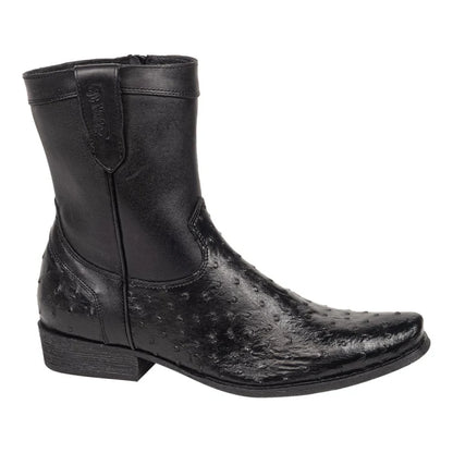 Botin Vaquero Grabado Avestruz para Caballero