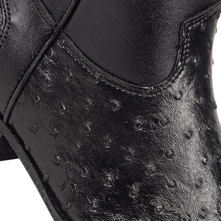 Botin Vaquero Grabado Avestruz para Caballero