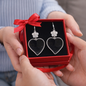 Aretes En Rodio Con Forma De Corazón